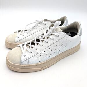 P448 John Low Top Sneakers Shoes Lace-Up Women's White Size US7.5 EU38